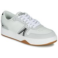 Lacoste Herren-Sneakers L001 aus Leder mit Color-Pop - White & Black 