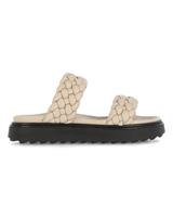 Shabbies Amsterdam Slipper vegan leer gevlochten beige