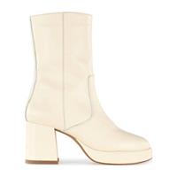 PS Poelman Meryl leren enkellaarzen off white