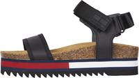 Tommy Jeans Riemchensandale FLAG OUTSOLE  SANDAL, mit verstellbaren KlettverschlÃ¼ssen
