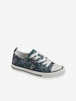 VERTBAUDET Stoffen decoratieve sneakers voor meisjes groene tropische print