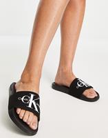 calvinkleinjeans Calvin Klein Jeans Slide Monogram Co YW0YW00103 Black BDS