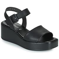 Gabor Plateau Sandale Damen schwarz