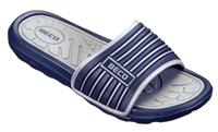 Beco heren slippers, grijs/blauw,**