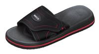 Beco badslippers met klittenband unisex zwart/rood