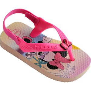 Havaianas Girls Disney Classic Flip Flops - Pink - UK 4 Baby