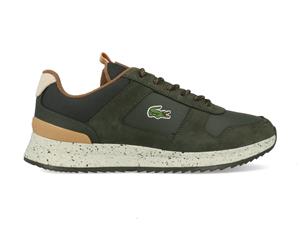Lacoste Herren Outdoor-Schuhe JOGGUEUR 2.0 aus Leder und Nubukleder - Dark Green & Off White 