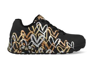 Dames sportschoenen Skechers Uno Metallic Love
