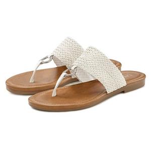 LASCANA Zehentrenner, Pantolette mit Ringapplikation VEGAN
