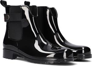 tommyhilfiger Gummistiefel Tommy Hilfiger - Ankle Rainboot With Metal Detail FW0FW06777 Black BDS