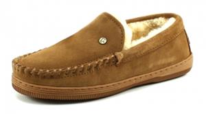 Stoute-schoenen.nl Warmbat Australia Grizzly heren pantoffel Cognac WAR05