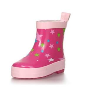 Playshoes Rubberen laars halve schacht sterren roze