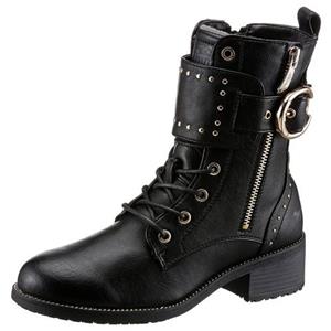 MUSTANG, Schnürstiefelette in schwarz, Stiefeletten für Damen