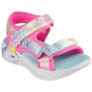 Skechers Kids Sandalen UNICORN DREAMS SANDAL MAJESTIC BLISS met flikkerende eenhoorn-applicatie