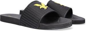 Lyle & Scott Zwarte  Badslippers Easy Slide