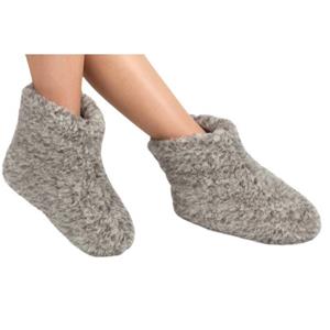 Woolwarmers Wollen slofjes/pantoffeltjes grijs 43 -