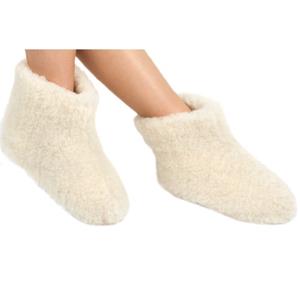 Woolwarmers Wollen slofjes/pantoffeltjes wit 45 -