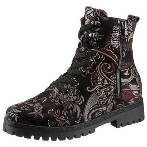 Waldläufer Veterlaarsjes Hanako lace-up boots, comfort boots, with two zippers, h-width