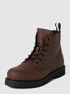 tommyjeans Trapperschuhe TOMMY JEANS - Short Lace Up Leather Boot EM0EM01040 Truffle Brown GT7