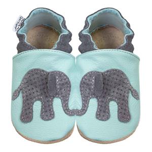 HOBEA-Germany Kinderschuhe Elefant hellblau 24/25 (2 - 2½ Jahre) Krabbelsohle