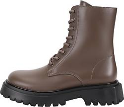 Ekonika , Schnürstiefel Mit Massiver Traktorsohle in dunkelbraun, Stiefel für Damen