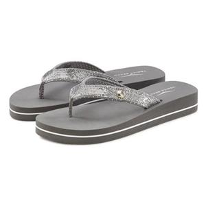 Venice Beach Badezehentrenner, Pantolette ultraleicht mit Glitzerband VEGAN