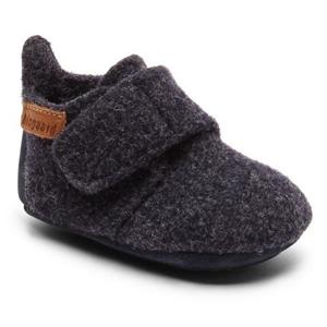 Bisgaard Pantoffels Bisgaard Baby Wool met klittenbandsluiting