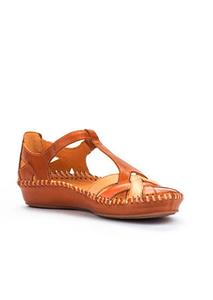 Goldner Fashion Sandalen met verstelbare klittenband - cognac / meerkleurig 