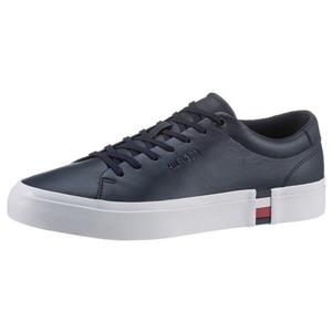 Heren Tommy Hilfiger Modern Vulc Leather Trainers in Navy