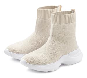 LASCANA Sneaker, High Top aus elastischem Material VEGAN