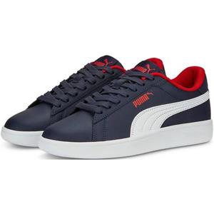 Puma Smash 3.0 leren sneakers, Wit/Blauw/Rood