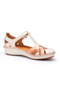 Goldner Fashion Sandalen met verstelbare klittenband - wit 