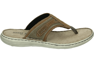 Josef Seibel , Zehentrenner Vincent 12 in mittelbraun, Sandalen für Herren