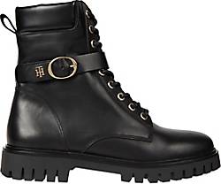 Tommy Hilfiger Schnürboots "BUCKLE LACE UP BOOT", mit abgepolstertem Schaftrand