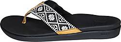 Reef - Maat 36 - Ortho Woven Dames Slippers - Black/White