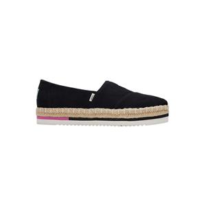 TOMS Dames Platform Alpargata Loafers Zwart 