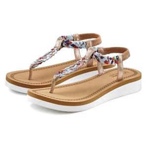 Lascana Teenslippers met kleine sleehak en elastiek veganistisch