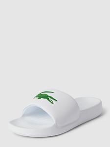 Lacoste Slippers met labeldetails, model 'Croco'