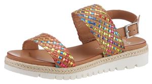 Ara Riemchensandale JAMAIKA, in Metallic-Flechtoptik, G-Weite