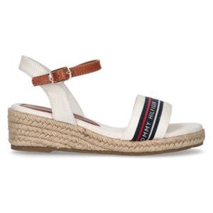 Tommy Hilfiger Keilsandalette "ROPE WEDGE SANDAL BLUE", mit Logonband aus Textil