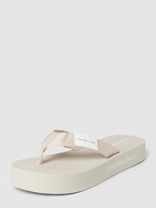 Calvin Klein Jeans Teenslippers met labeldetails, model 'FLATFORM'