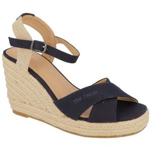Tom Tailor Keilsandalette, mit gekreuter Bandage