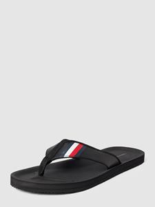 Tommy Hilfiger , Zehentrenner Comfortable Padded Beach in schwarz, Sandalen für Herren