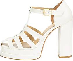 Ekonika , High Heel Sandaletten Mit Stabilem Blockabsatz in weiß, Sandalen für Damen