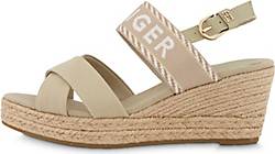 Tommy Hilfiger , Damen Sandalen Mit Keilabsatz in taupe, Sandalen für Damen