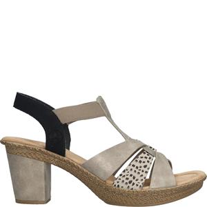 Rieker Sandalette Dames Zwart/Grijs