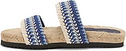 Marc O'Polo , Pantoletten Mit Unterlegten Häkelriemen in blau, Sandalen für Damen