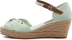 Tommy Hilfiger , Keil-Sandalette in hellgrün, Sandalen für Damen