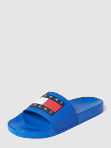 TOMMY-JEANS , Pantolette Pool Slide in blau, Sandalen für Herren