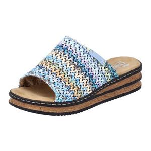 Rieker Pantolette, in sommerlicher Bast-Optik